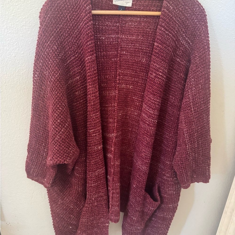 Universal Thread Maroon Open-Front Cardigan